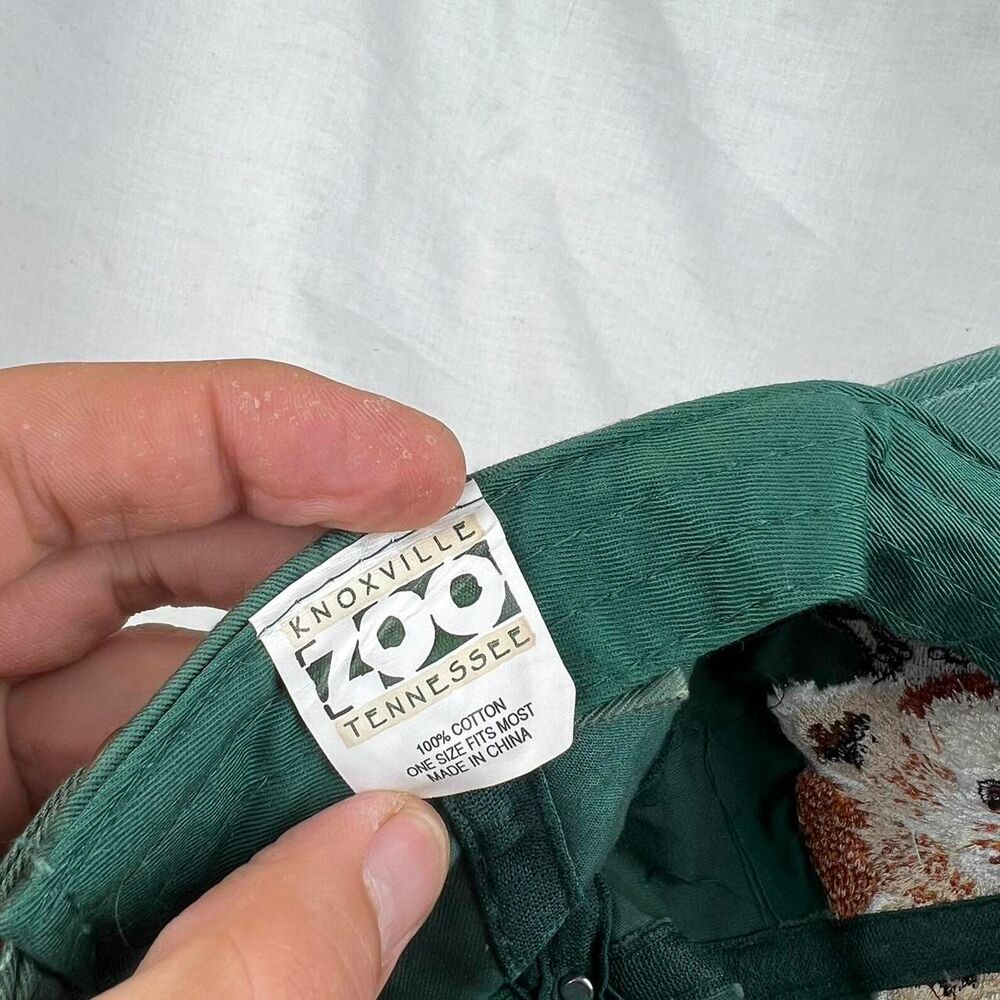 Vintage Knoxville Zoo Tennessee Red Panda Green Baseball Cap - Picture 8 of 8